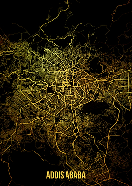 Addis Ababa gold map