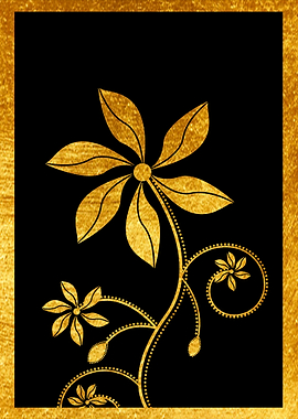 Geometric golden rose