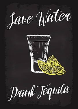 Save Water Drink Tequila