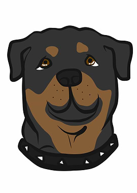 Rottweiler dog face