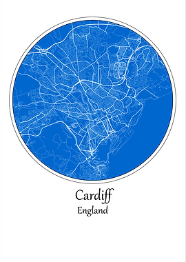 Cardiff City Map England