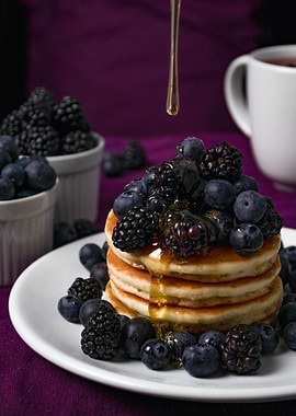 Blue pancakes