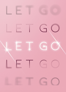 Let Go Motivational Pink