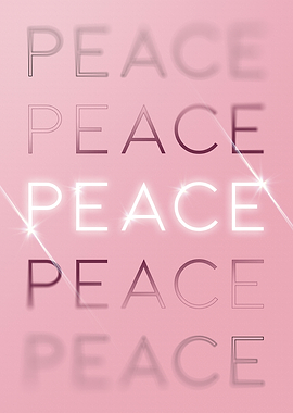 Peace Motivational in Pink