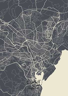 Cardiff City Map England