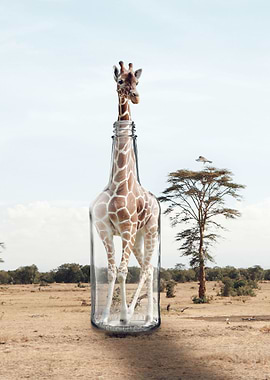 Giraffe in a Bottle