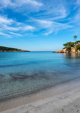 The coast on a blue day