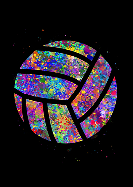 Volleyball ball watercolor
