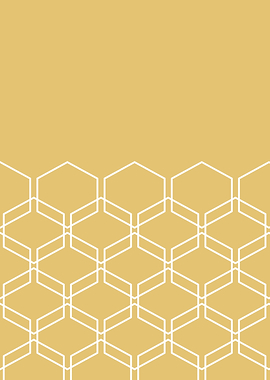 Yellow hexagon art