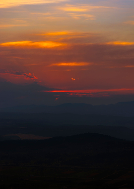 Sunset with silhouettes
