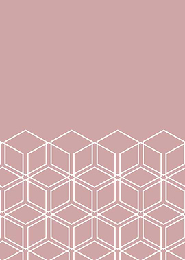 Pink hexagon art