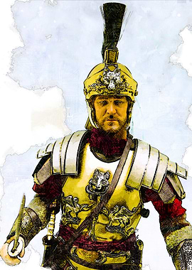 samurai and watercolor