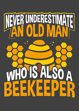 Old man is a beekeeper