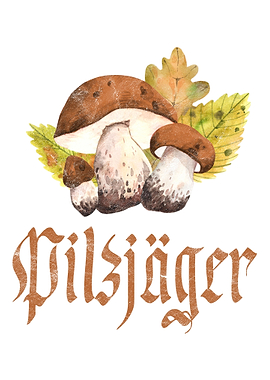 Pilzsammler Motiv Wald