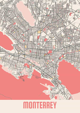 Monterrey Chalk City Map