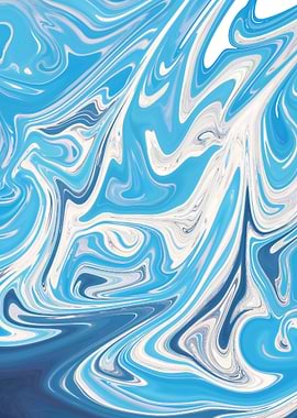Blue Abstract Liquify Art