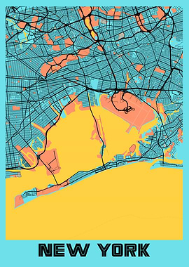 New York Gloria City Map