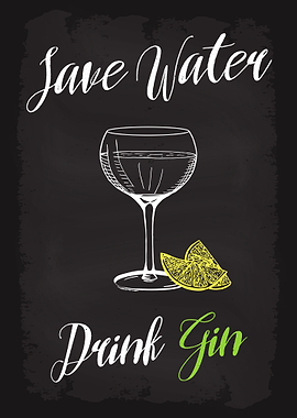 Save Water Drink Gin