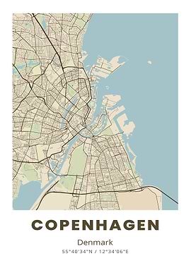 Copenhagen City Map