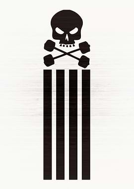 Skull Barbells and Sripes