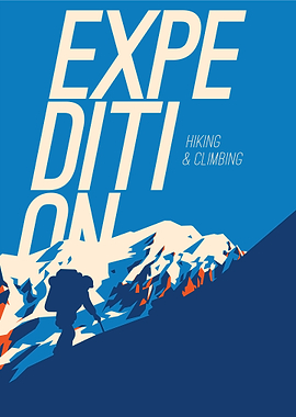 climbing and hiking poster