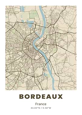 Bordeaux City Map