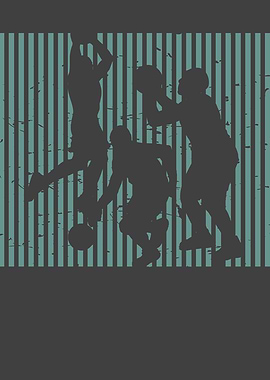 Three basketball player