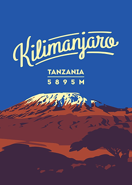 Mountain hiking poster