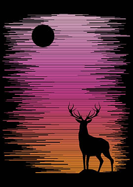 The Deer Sunset