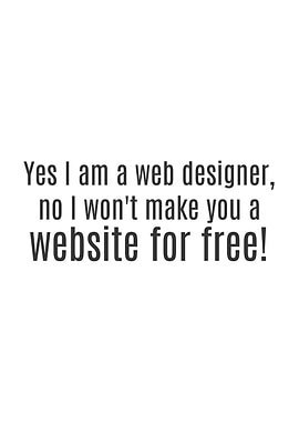 I am a Web Designer