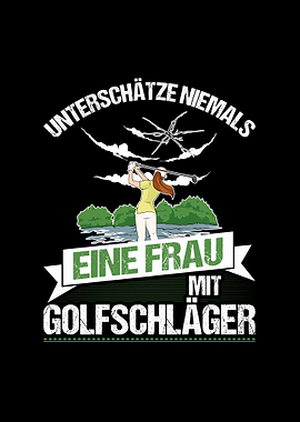 Frau Mit Golfschlger Golf