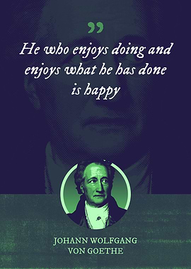 He who enjoys doing and