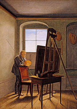 Caspar in his Studio