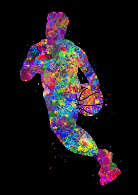 Basketball player dribble