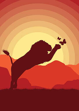 Lion King And Butterfly