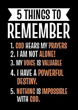 Things To Remember