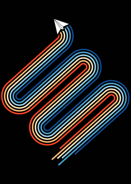 Paper Airplane Sunset