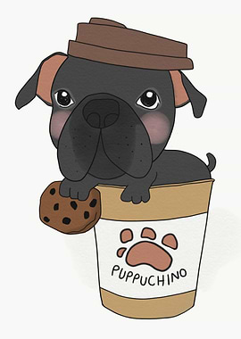 Puppuchino bull dog coffee