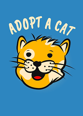 Adopt A Cat Cartoon Feline