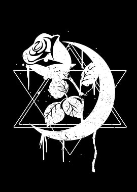 Occult Moon Rose Goth