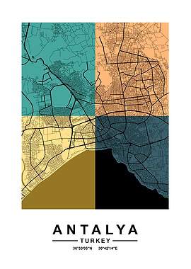 Antalya Color Street Map
