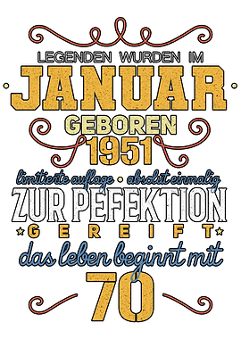Januar 1951 70 Jahre Shirt