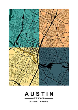Austin Color Street Map