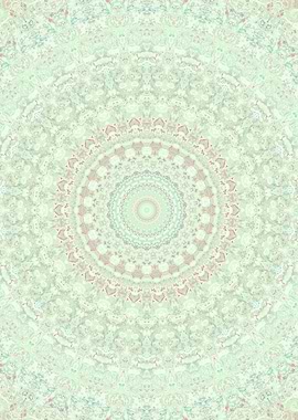 Pale Green Boho Mandala