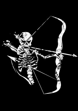 Bogenschiessen Skelett