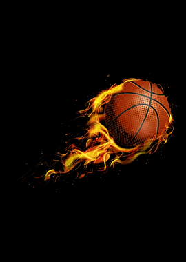 Burning Basketball Ball