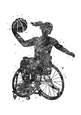 Wheelchair basketball girl