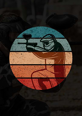 Paintball Player Sunset