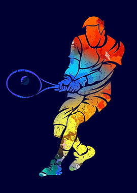 Tennis player Colourful