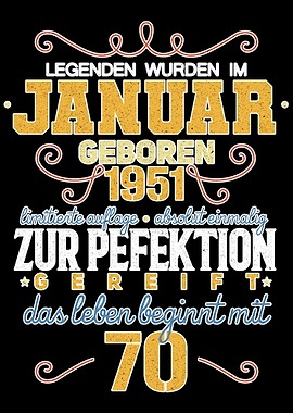Januar 1951 Leben beginnt